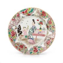 A CHINESE FAMILLE ROSE PLATE