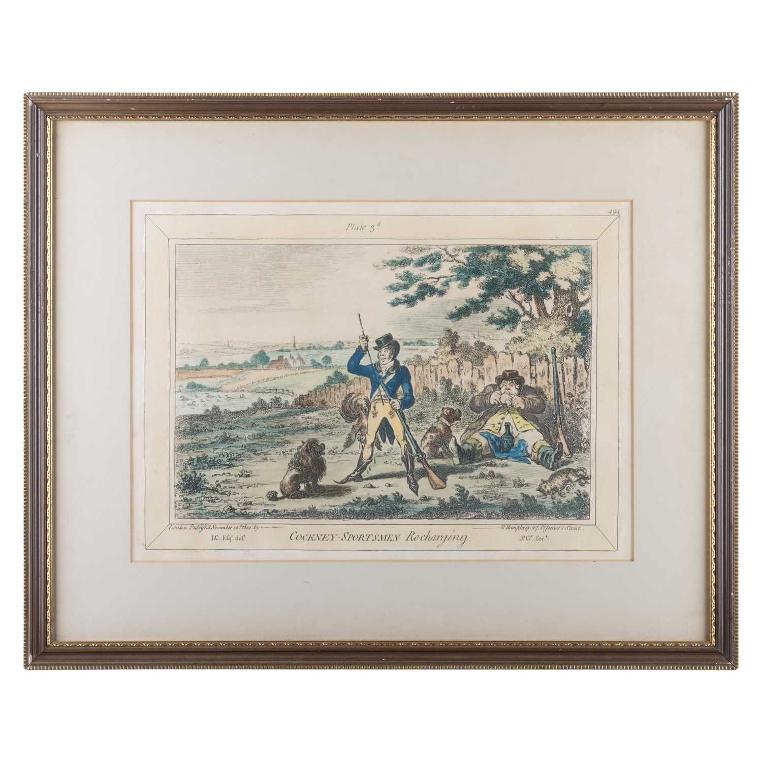 AFTER JAMES GILRAY (1756-1815) COCKNEY SPORTSMAN, A SET OF FOUR SPORTING PRINTS - Image 3 of 5