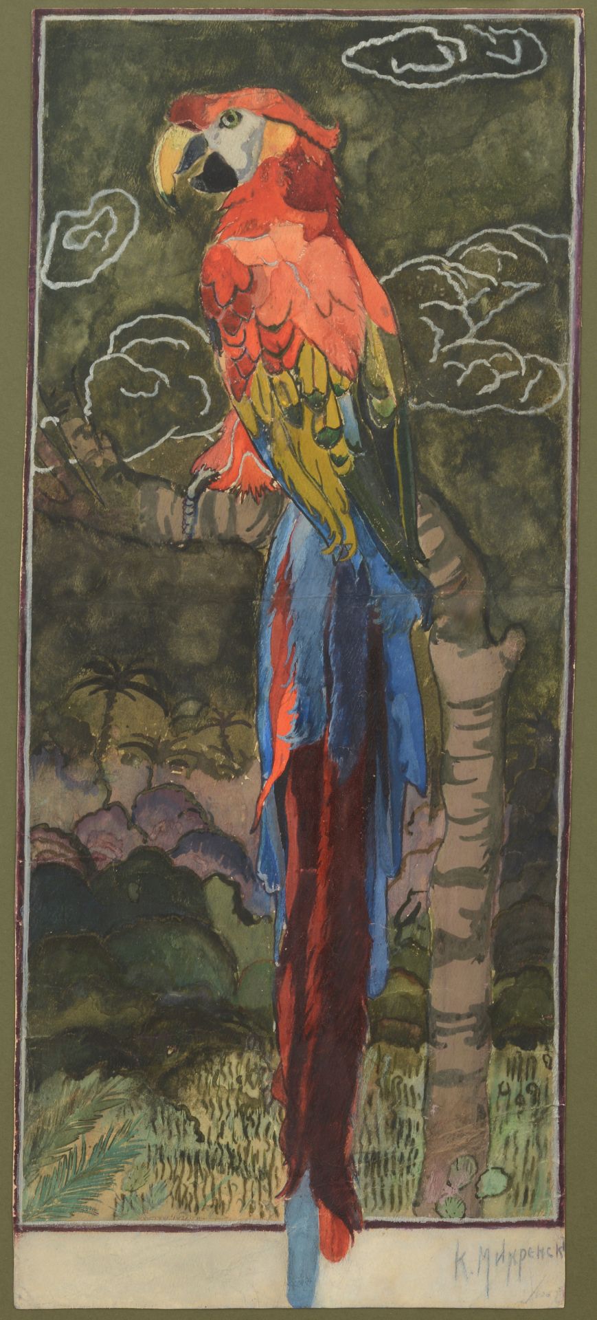 KONSTANTIN MIKRENSKY /1921-1999/ "A parrot"