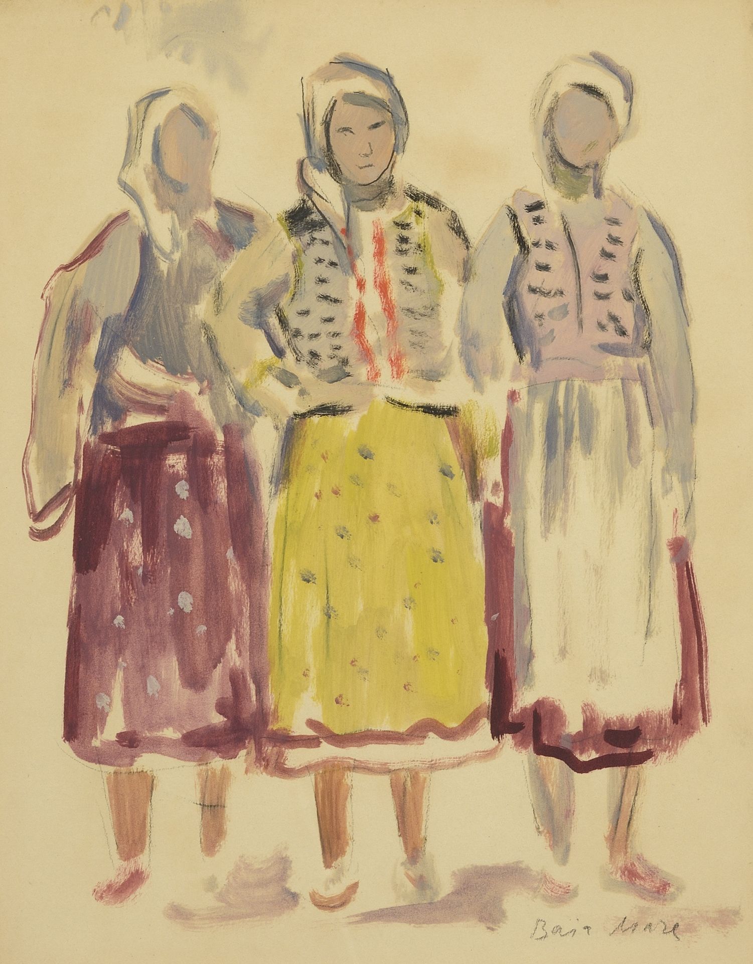 Vladimir Petrov Kavaldzhiev /1908-1988/ „Three girls”