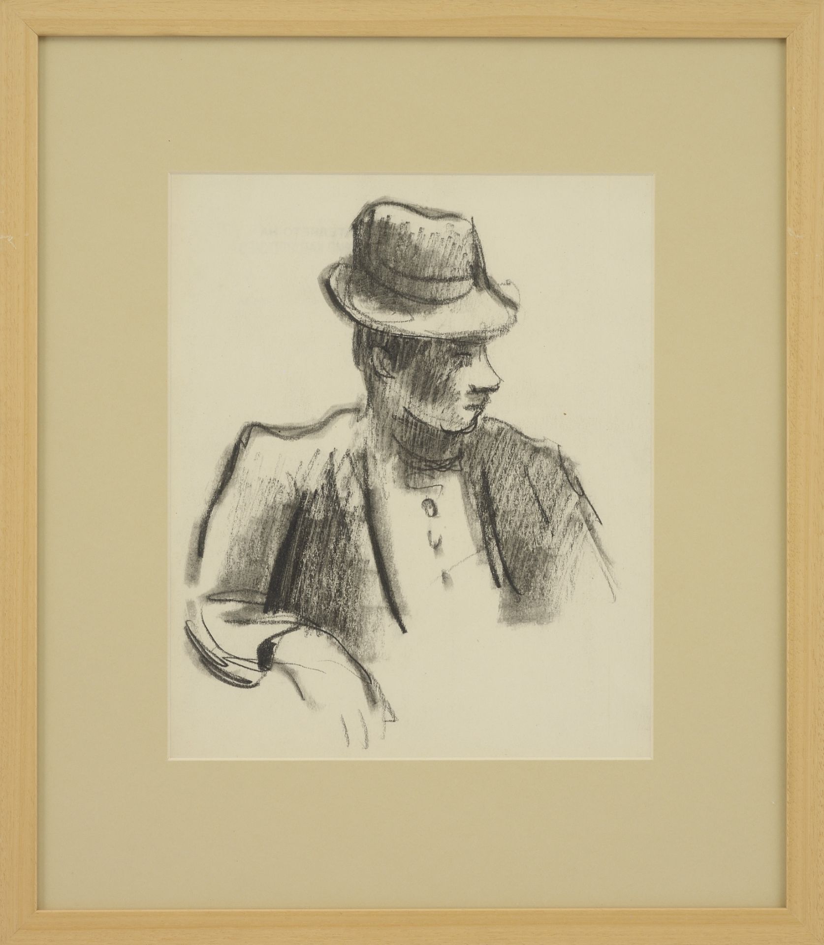Vladimir Petrov Kavaldzhiev /1908-1988/ „Man with hat in profile” - Bild 2 aus 2