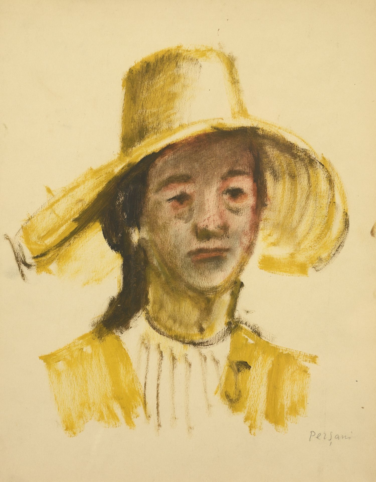 Vladimir Petrov Kavaldzhiev /1908-1988/ „Girl with a hat I”