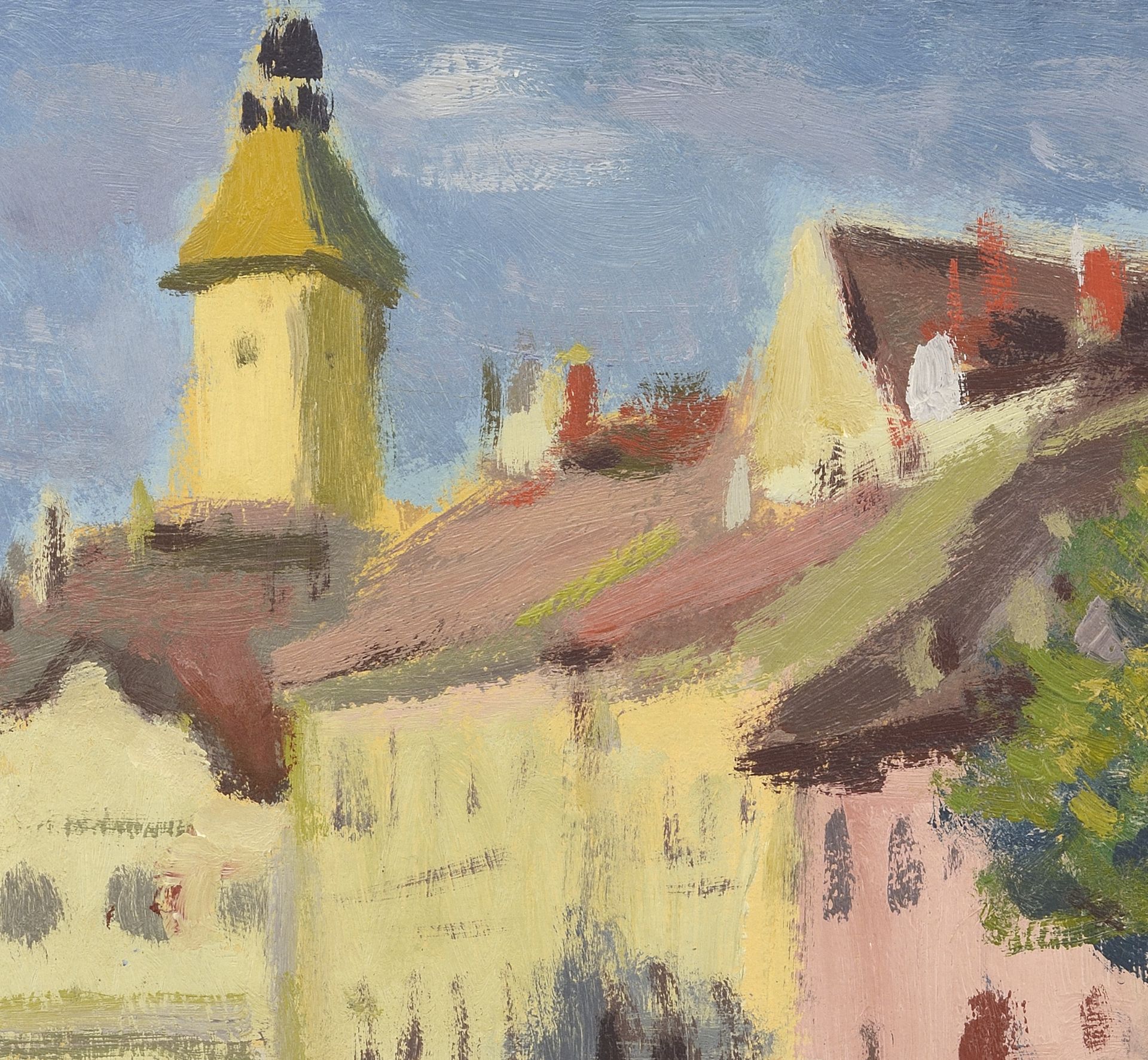 Vladimir Petrov Kavaldzhiev /1908-1988/ „View of the Square of the council in Brasov” - Image 3 of 3