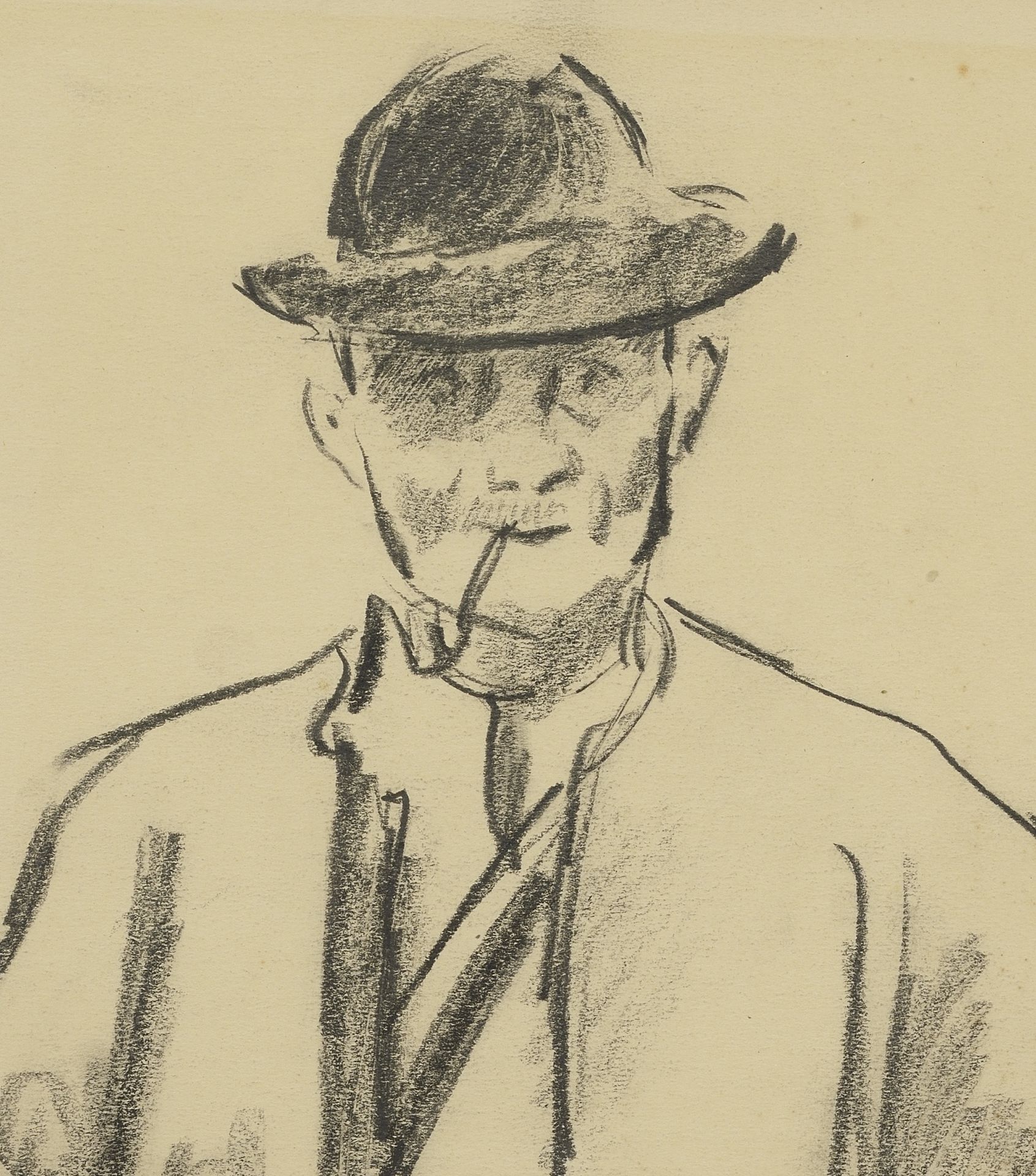 Vladimir Petrov Kavaldzhiev /1908-1988/ „A man with a pipe” - Bild 2 aus 3