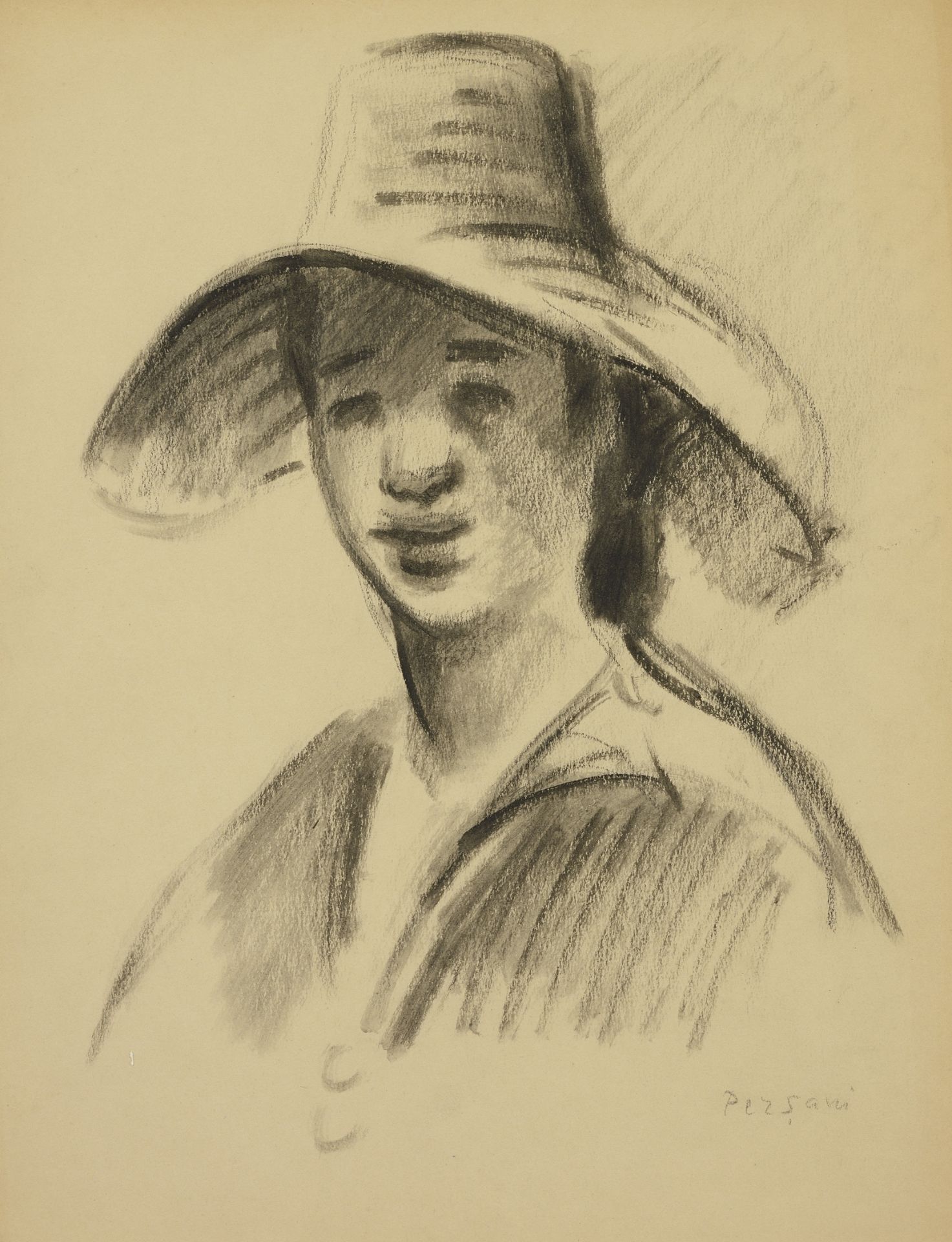 Vladimir Petrov Kavaldzhiev /1908-1988/ „Girl with a hat II”