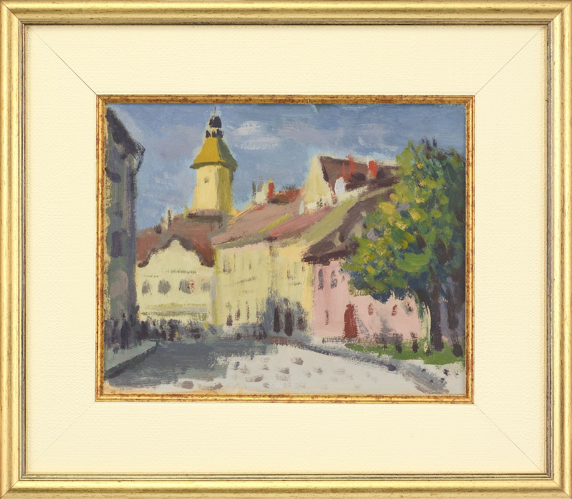 Vladimir Petrov Kavaldzhiev /1908-1988/ „View of the Square of the council in Brasov” - Bild 2 aus 3