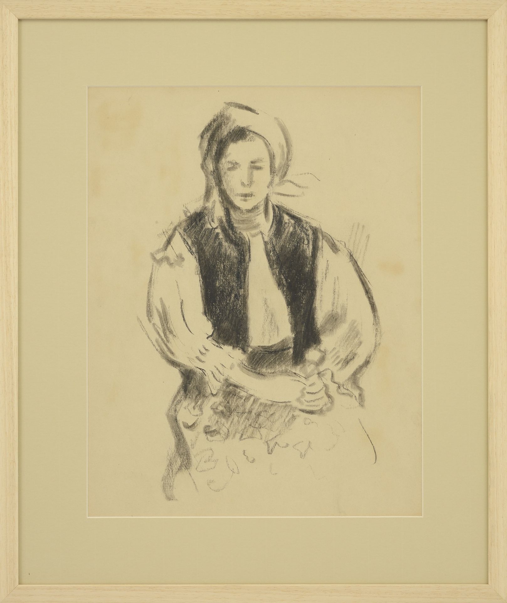 Vladimir Petrov Kavaldzhiev /1908-1988/ „A seated woman” - Bild 2 aus 3