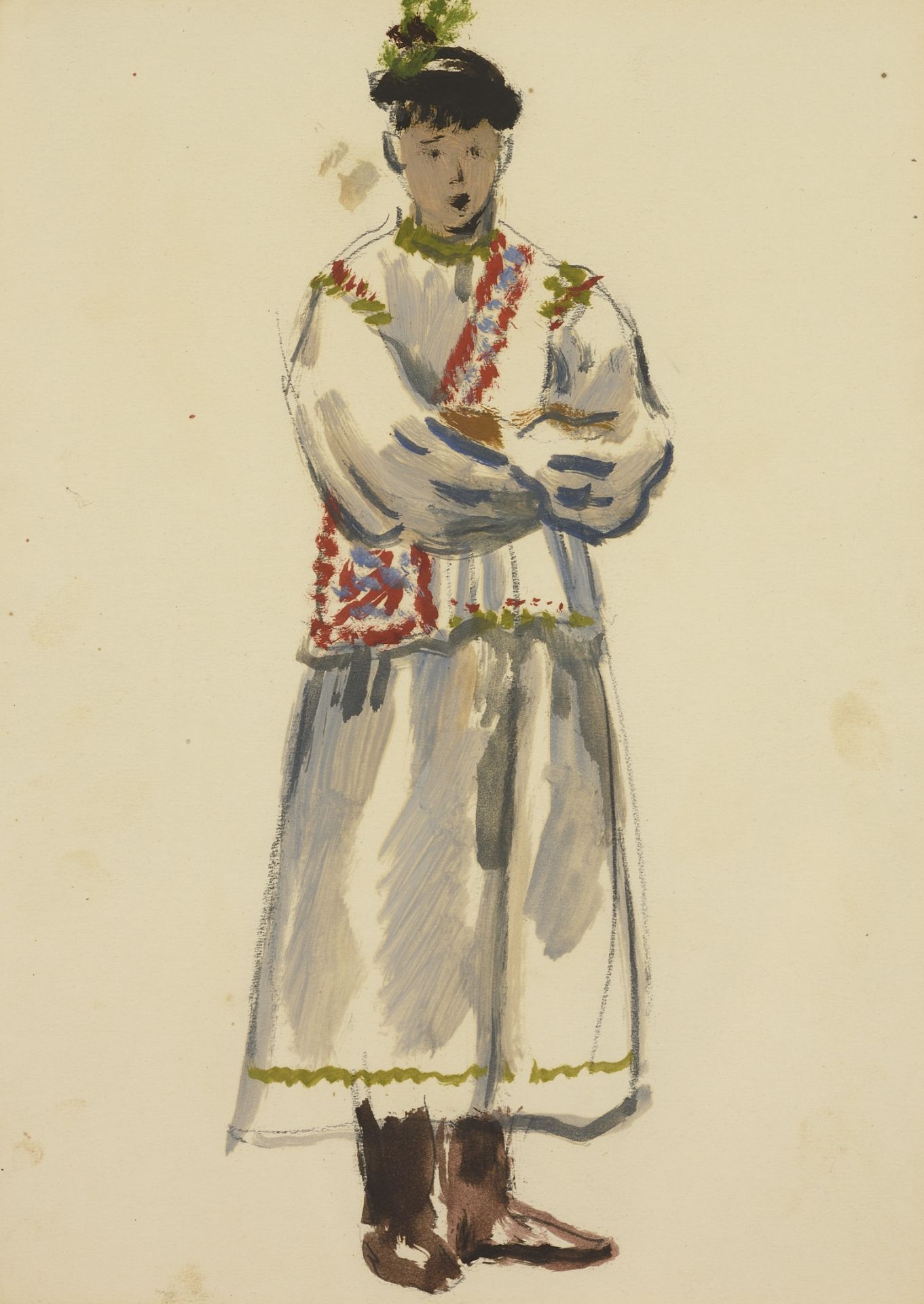 Vladimir Petrov Kavaldzhiev /1908-1988/ „A boy in festive clothes II”