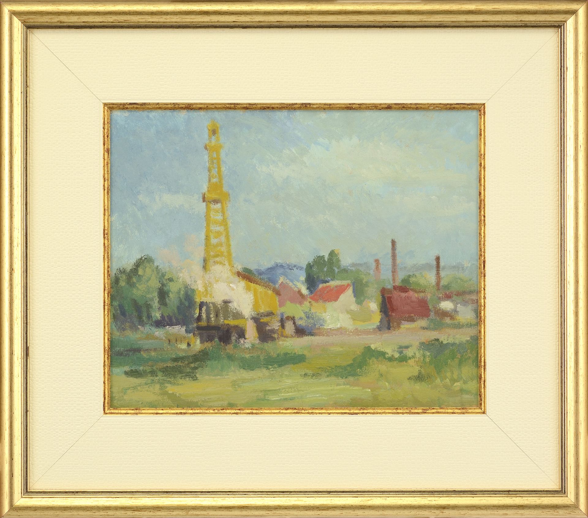 Vladimir Petrov Kavaldzhiev /1908-1988/ „Landscape from Câmpina I” - Image 2 of 3