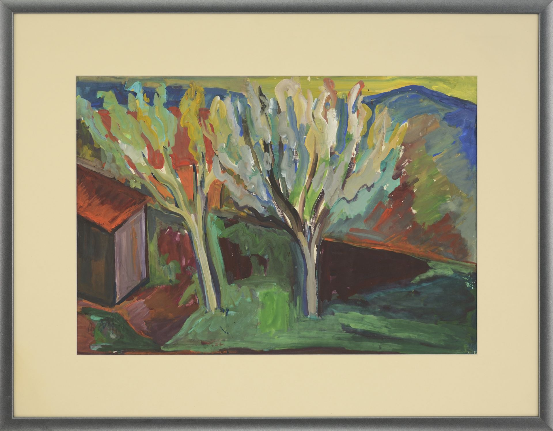 Zina Mihailova Yurdanova /1904-1998/  "Spring landscape"  - Image 2 of 4