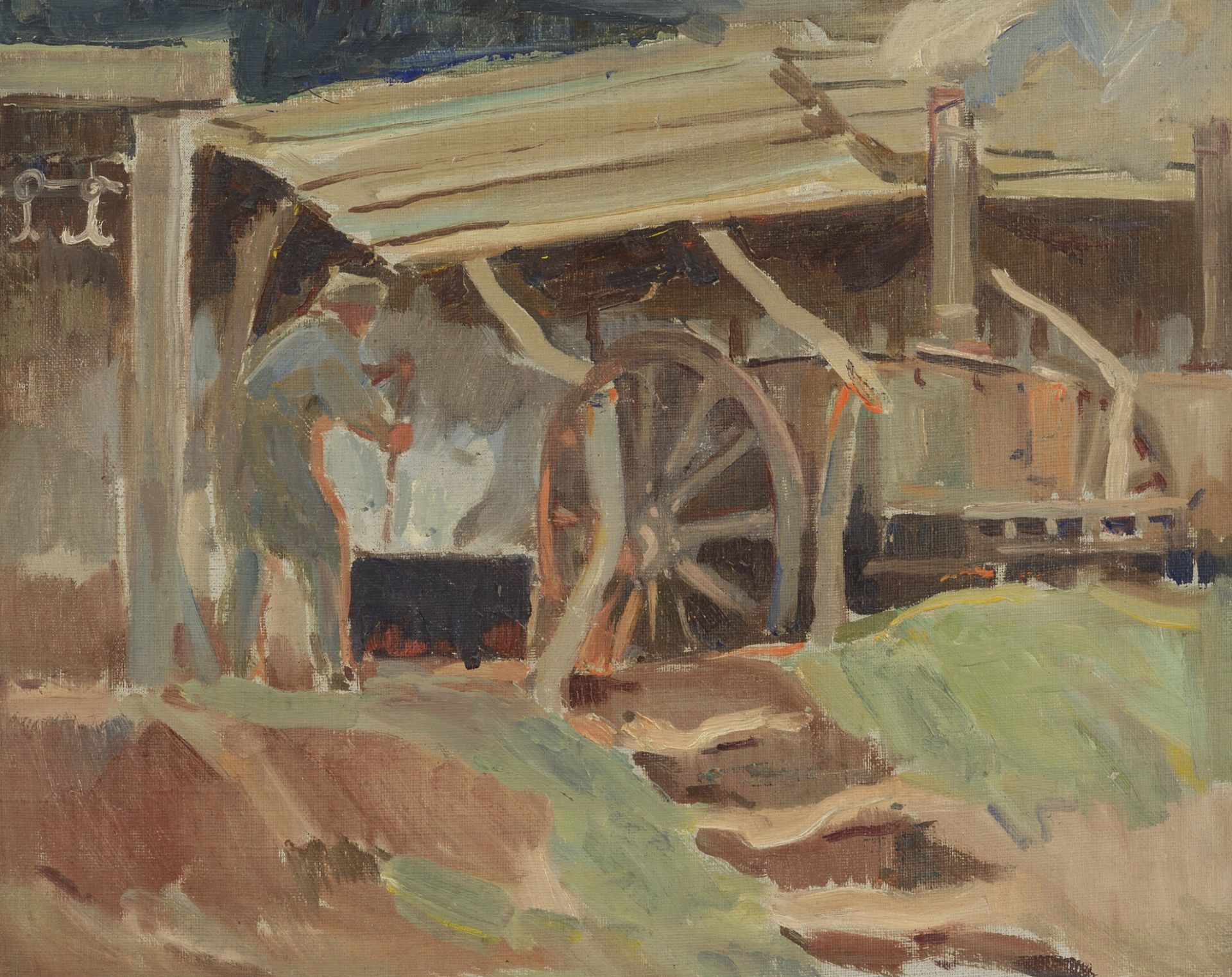 Dimitar Atanasov Gyuzhenov /1891-1979/  "At Camp II"