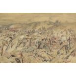 Dimitar Atanasov Gyuzhenov /1891-1979/  "Battle Scene"