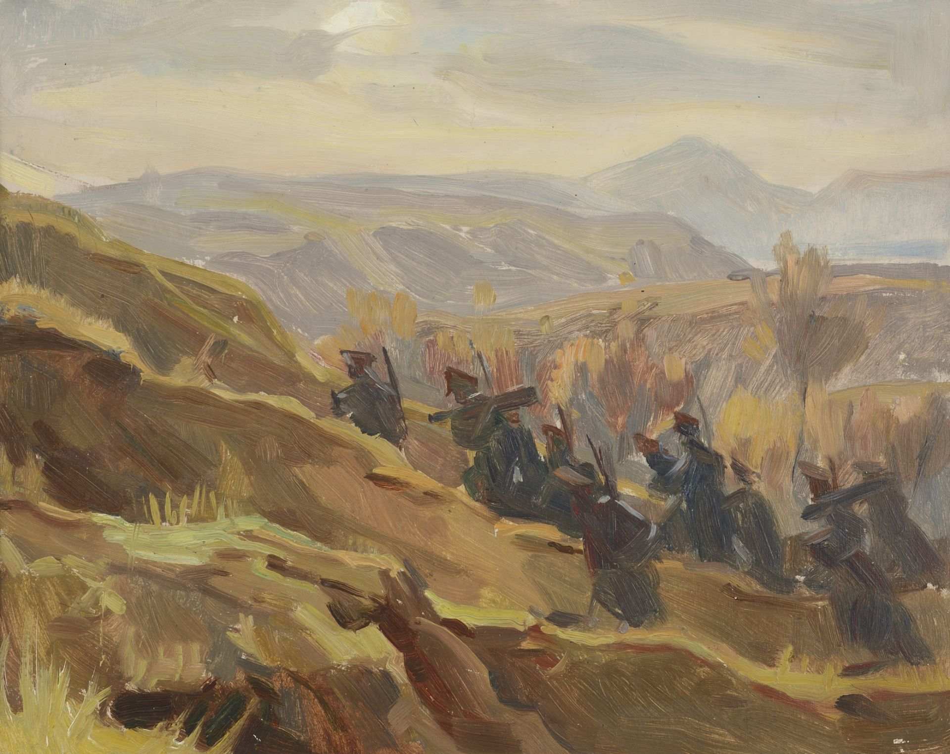 Dimitar Atanasov Gyuzhenov /1891-1979/  "To the battlefield"
