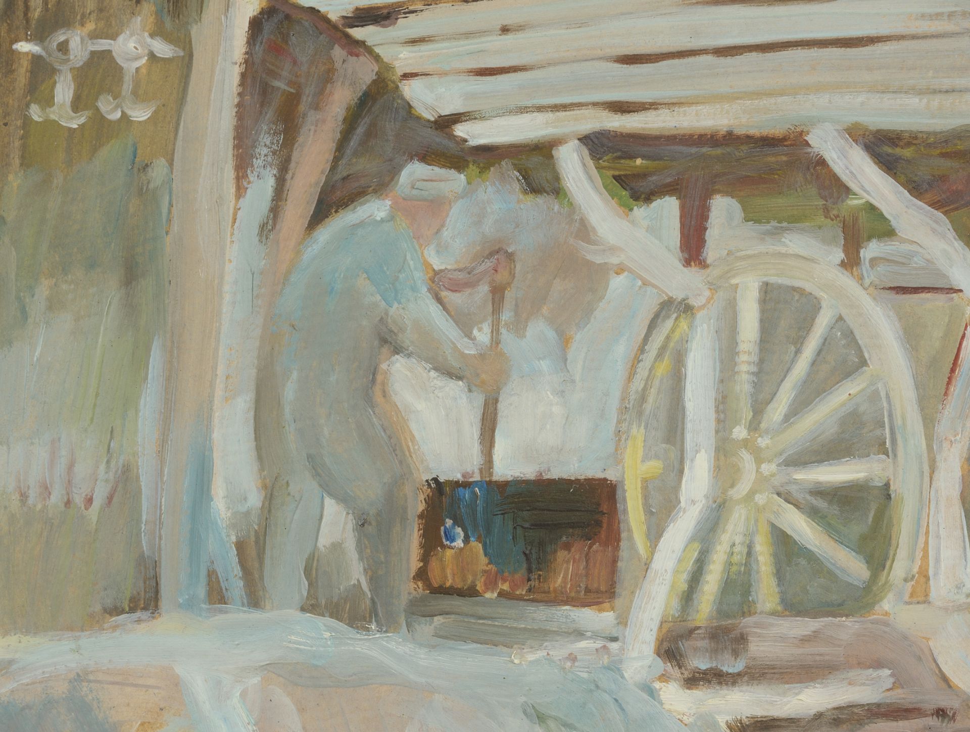 Dimitar Atanasov Gyuzhenov /1891-1979/  "At the Camp I" - Image 3 of 4