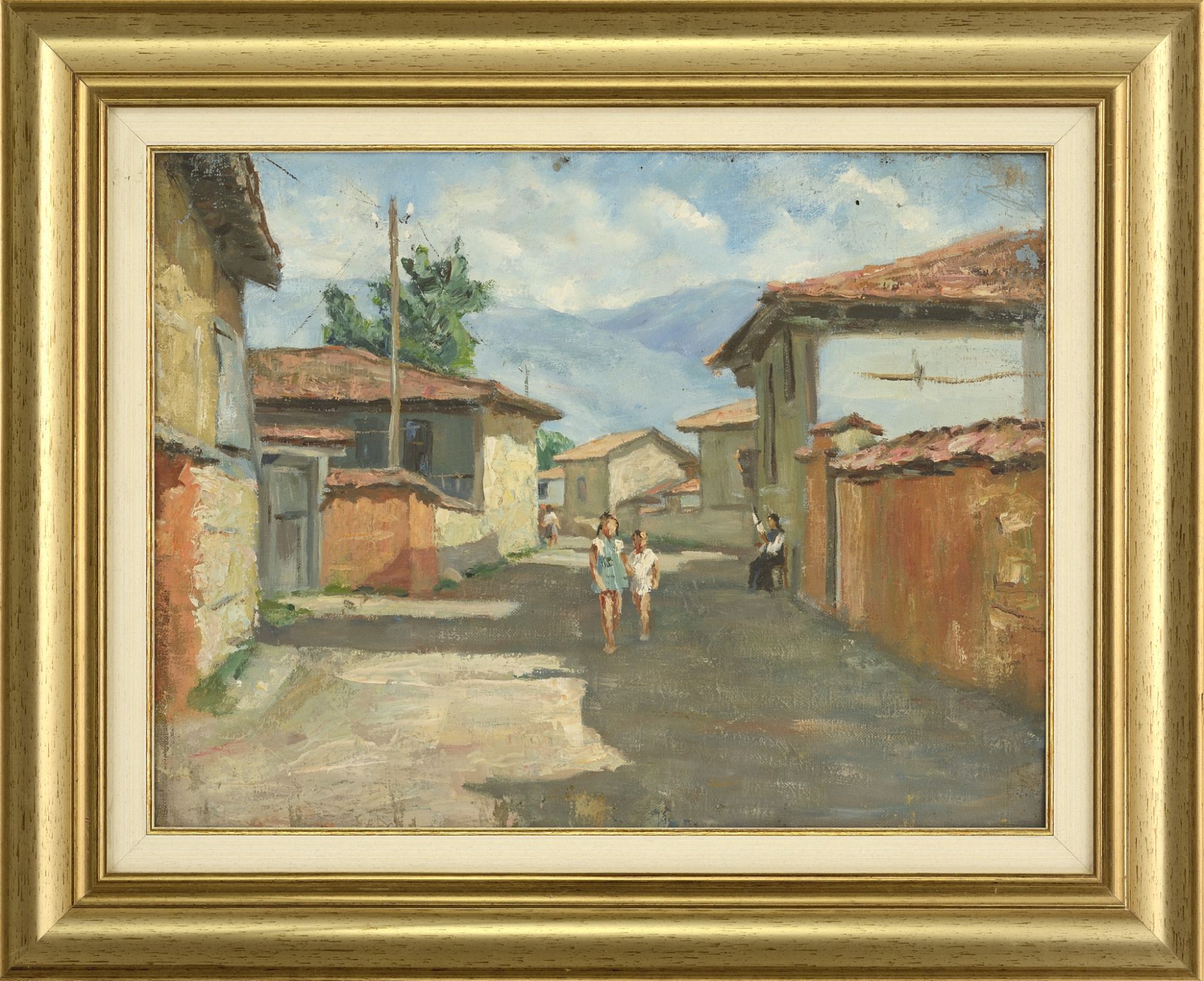 Hristo Ivanov Forev /1927-2005/  "Village Street - Kazanlushko" - Image 2 of 3