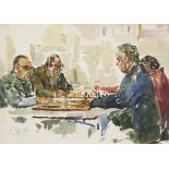 Grigor Ivanov Naydenov /1895-1983/ "Chess players"