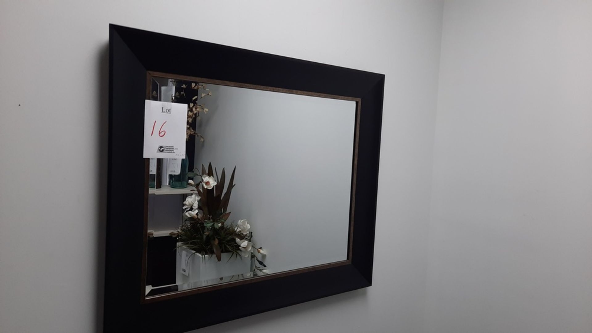 Wall Mounted Framed Mirror, 36'' x 30''