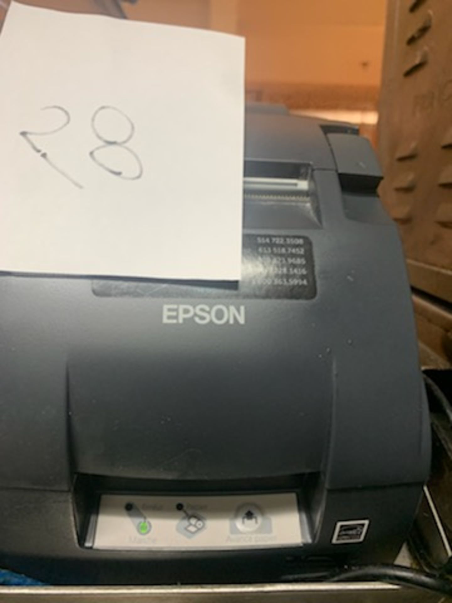 LOT: (4pcs) Wall Mounted Monitor & EPSON Printers - Image 5 of 7