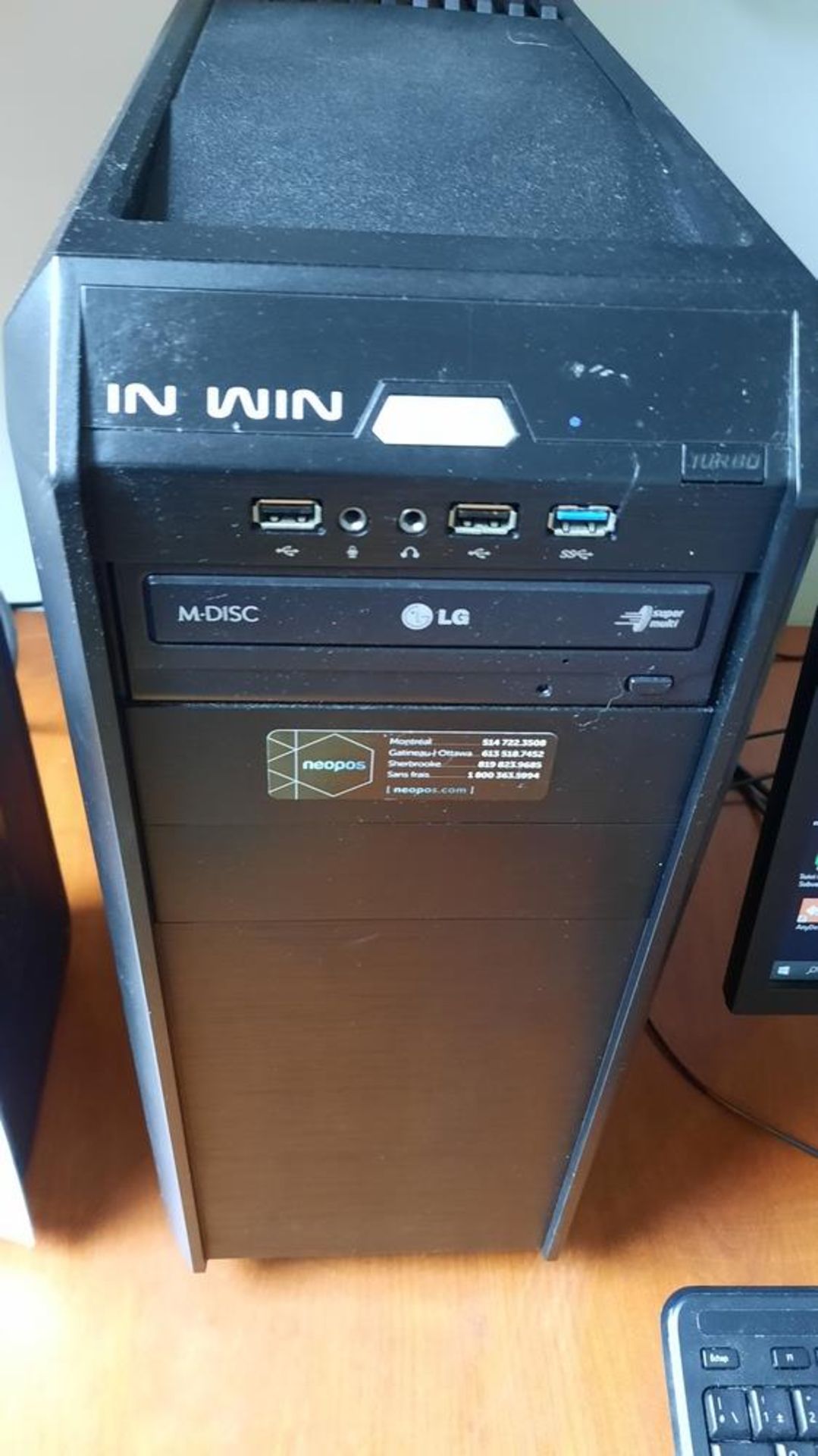 LOT: (4 pcs) INWIN Computer, Monitor, KB & Mouse (see photos for details) - Image 2 of 4