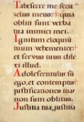 Zweiseitige lateinische Handschrift
