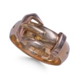 18CT YELLOW GOLD BUCKLE RING