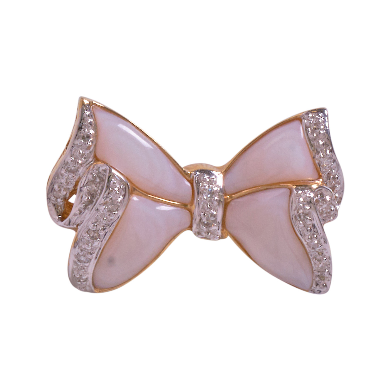 DIAMOND RIBBON BROOCH