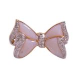 DIAMOND RIBBON BROOCH