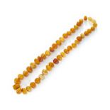 AMBER BEADS NECKLACE.