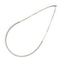 A HIGH CARAT WHITE GOLD NECKLACE AND PASTE.