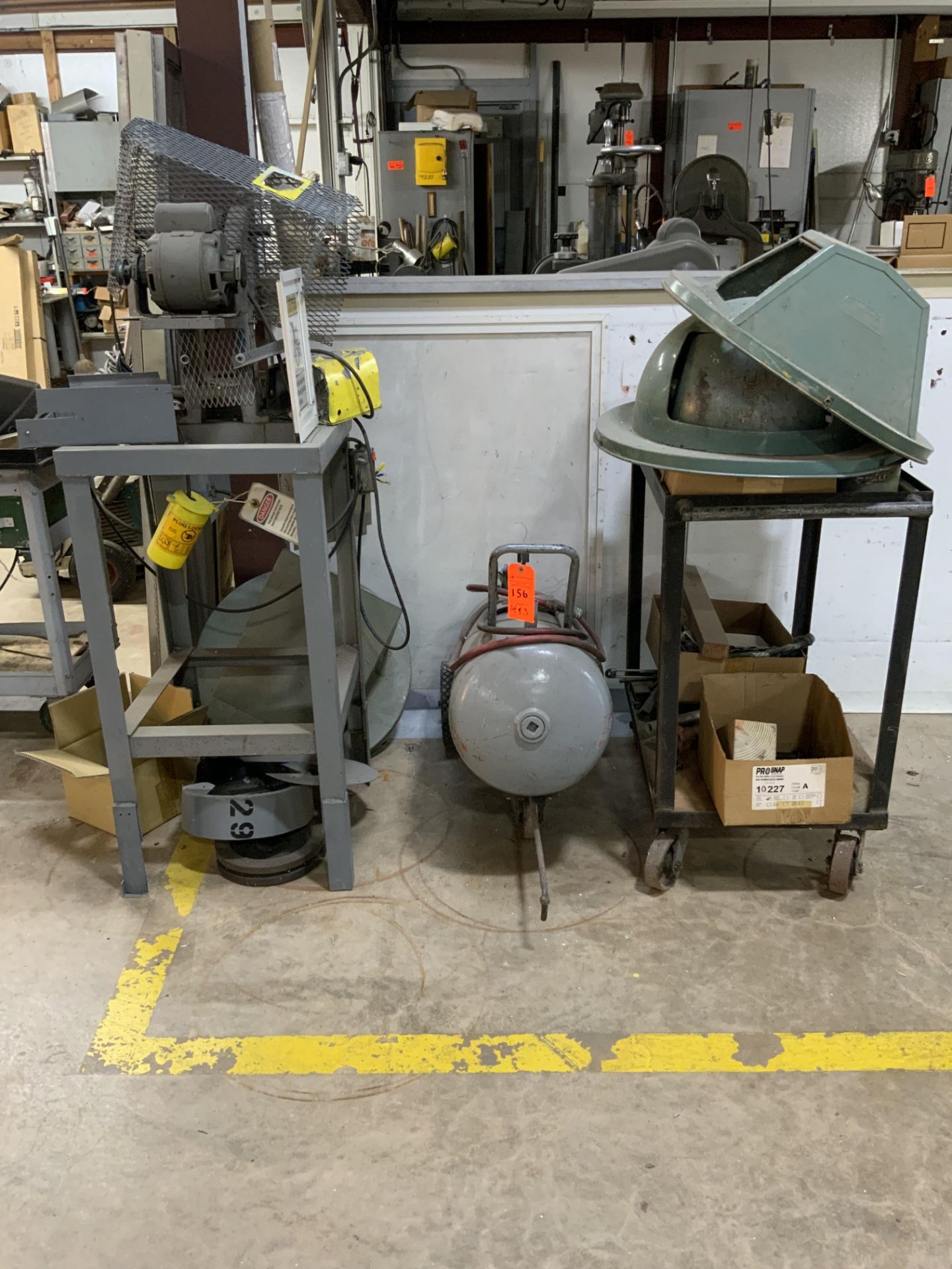 Lot of Incomplete Punch, Air Compressor & Cart w/ Hardware, etc.