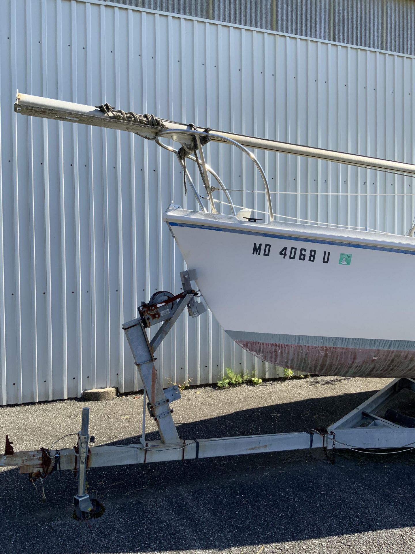 Vintage Sail Boat with Trailer - Image 7 of 9