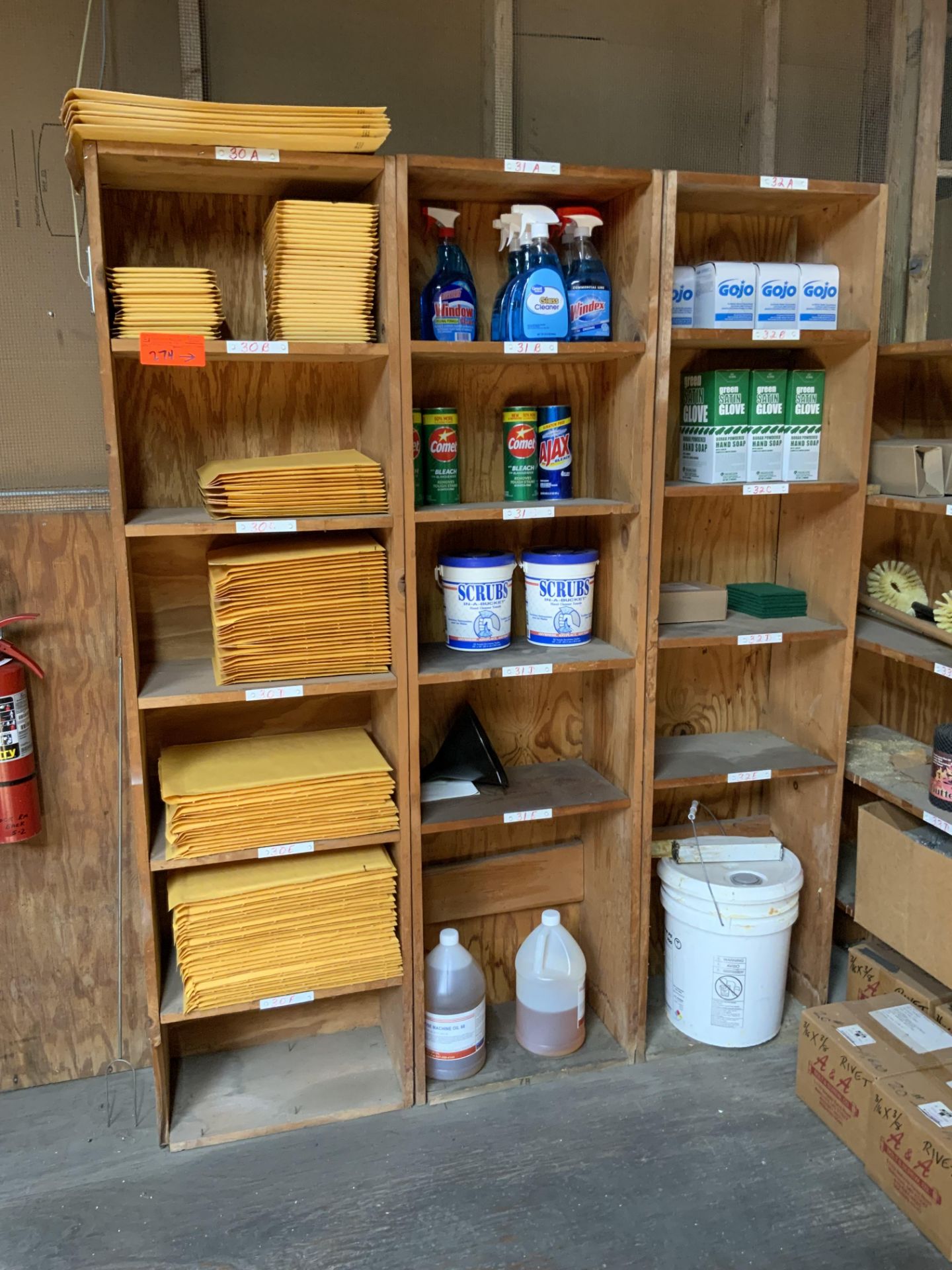 Collection of Cleaning Supplies, Aluminum Screws, etc. - Image 6 of 9