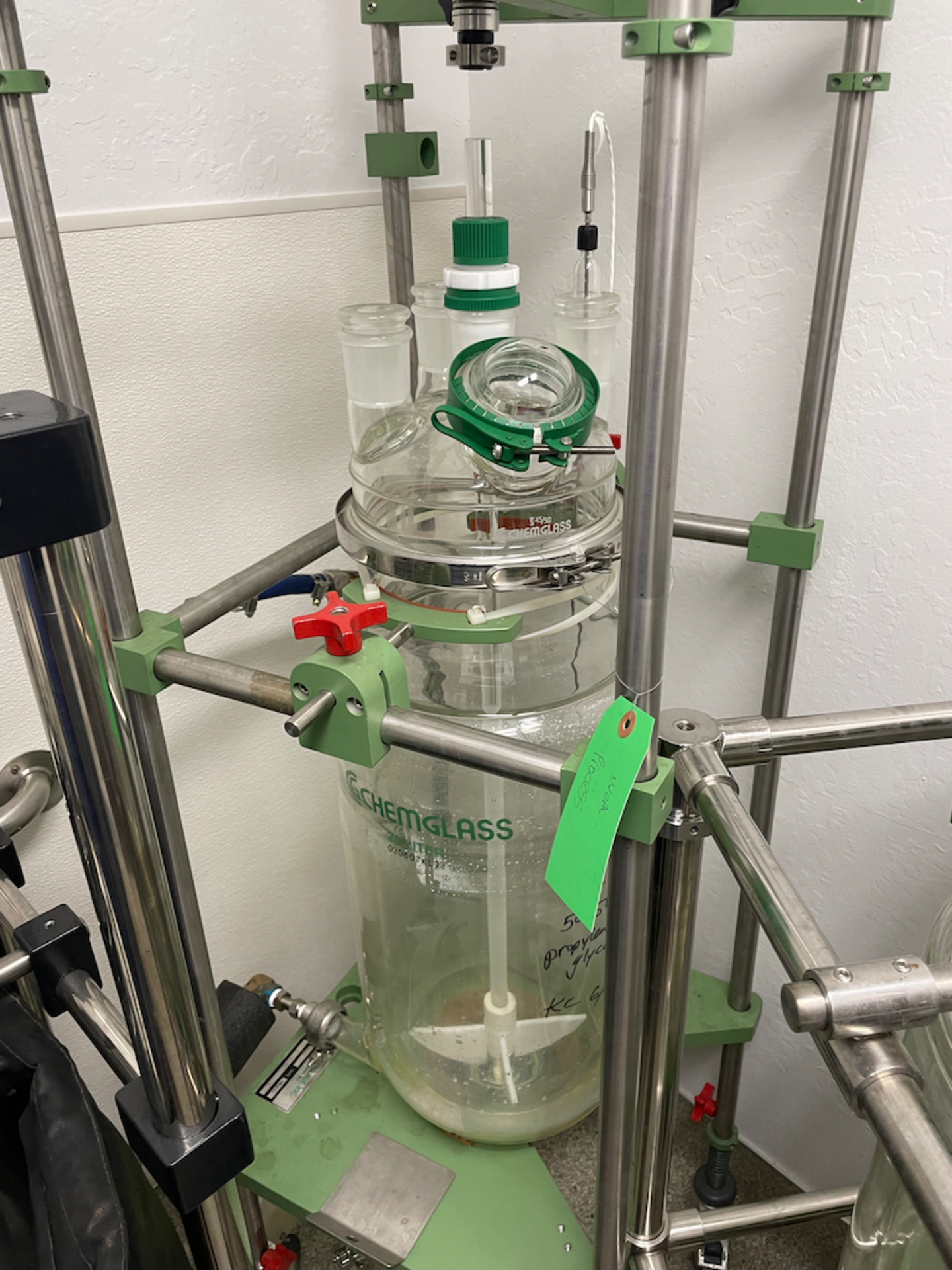 CHEMGLASS 20 LITER GLASS BIOREACTOR ON PRTABLE STAND INCLUDES MIXER | AJITATOR & BECHHOFF AMB8131- - Image 6 of 6