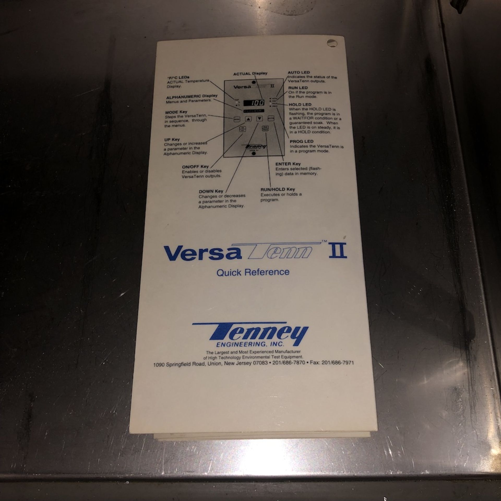 TENNEY ENGINEERING TENNEY JR TEMPERATURE CHAMBER w/ VERSA TENN II CONTROLLER - Image 11 of 12