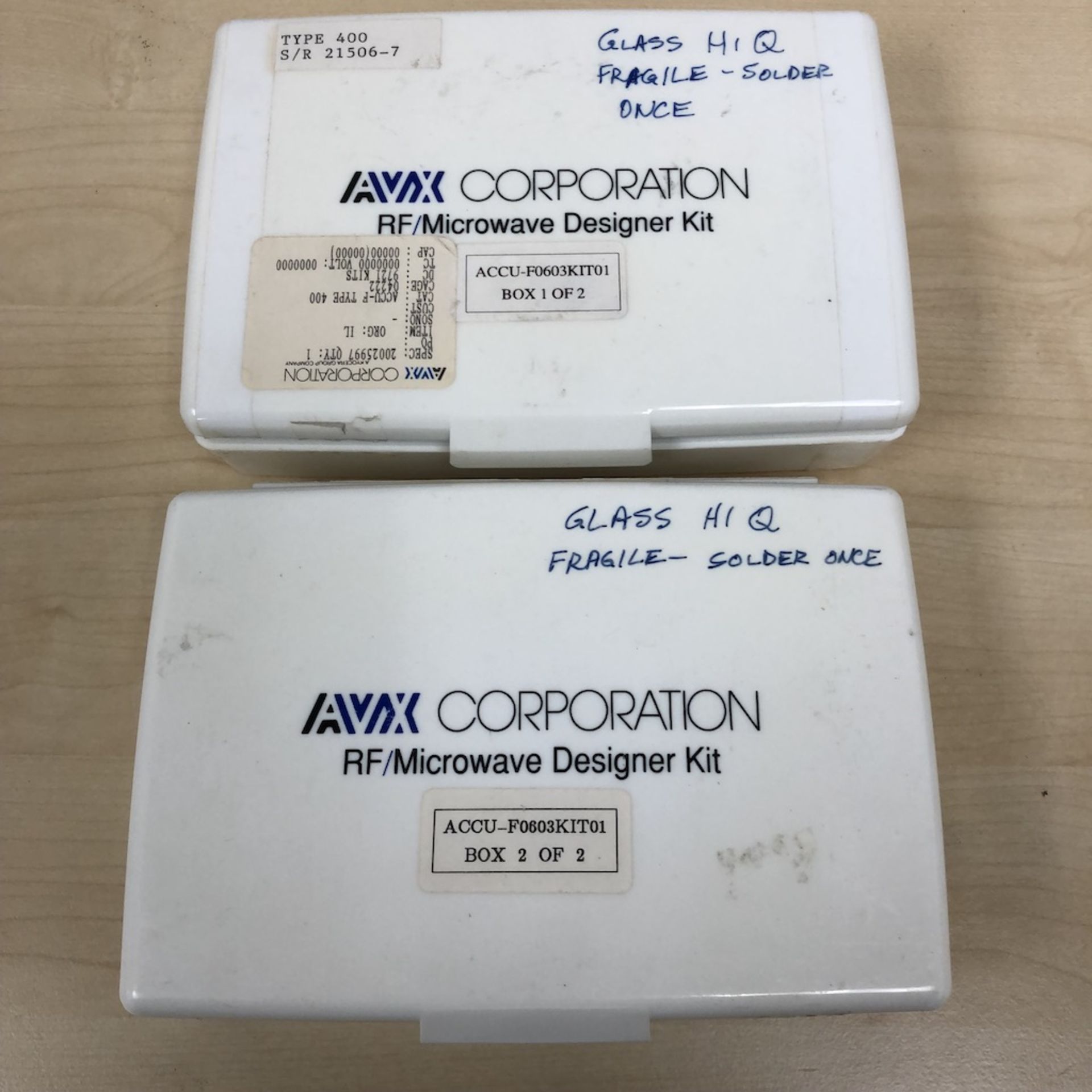 QTY OF 8 ITEMS: AVX ACCU-P0805KIT02 THIN FILM RF/MICROWAVE DESIGNER KIT BOX 1 OF 2 AND BOX 2 OF 2 w/ - Image 11 of 19