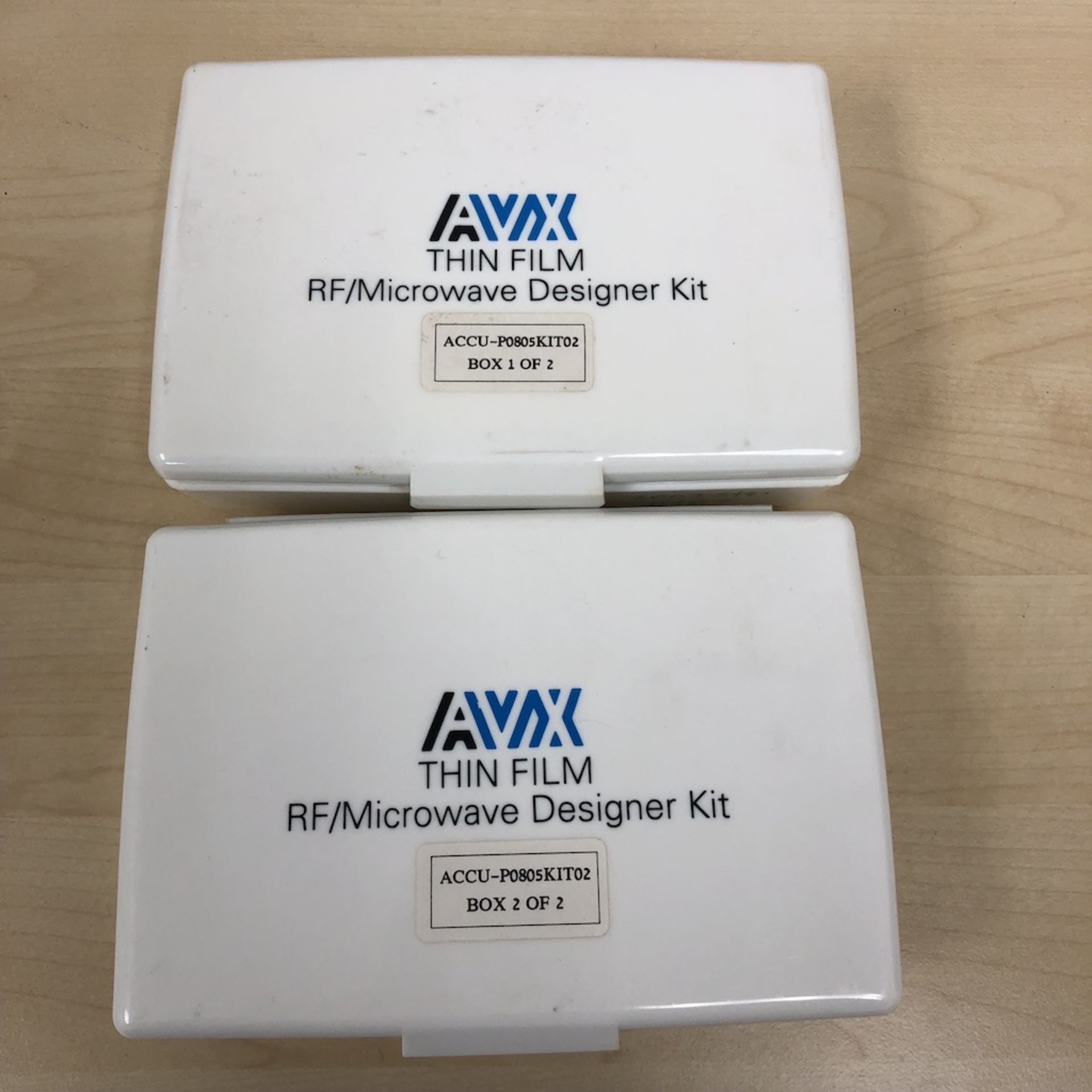 QTY OF 8 ITEMS: AVX ACCU-P0805KIT02 THIN FILM RF/MICROWAVE DESIGNER KIT BOX 1 OF 2 AND BOX 2 OF 2 w/ - Image 2 of 19