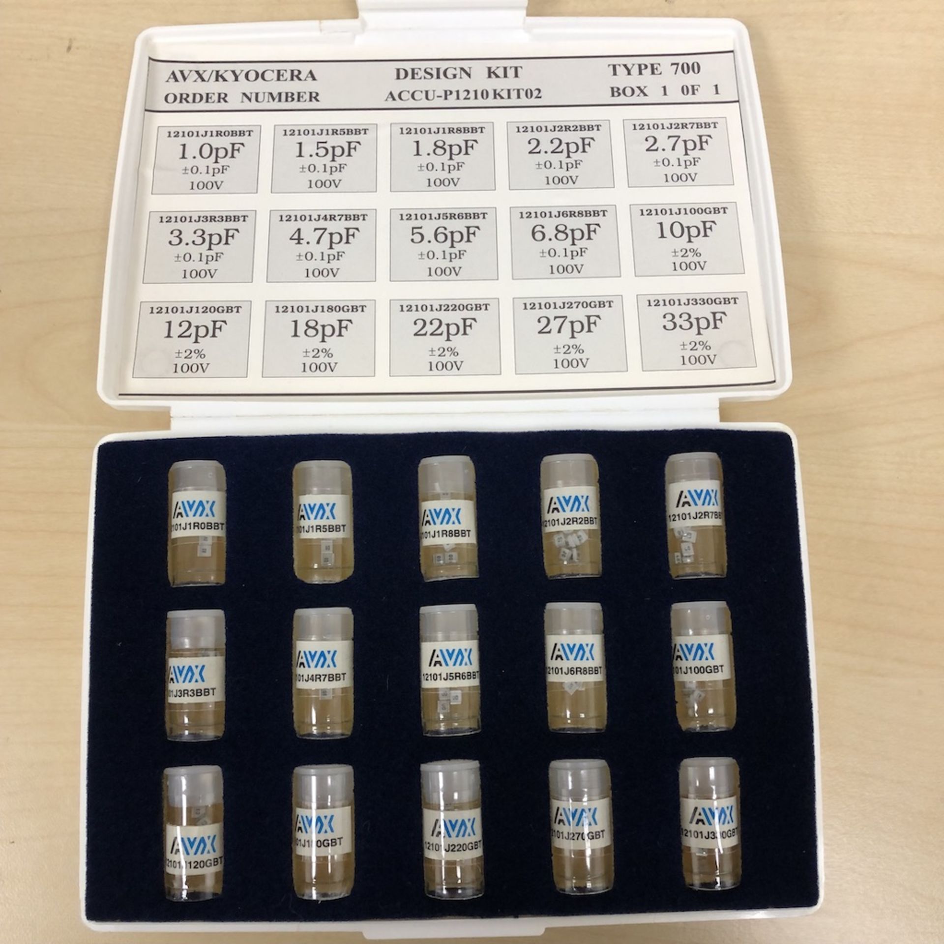 QTY OF 8 ITEMS: AVX ACCU-P0805KIT02 THIN FILM RF/MICROWAVE DESIGNER KIT BOX 1 OF 2 AND BOX 2 OF 2 w/ - Image 15 of 19