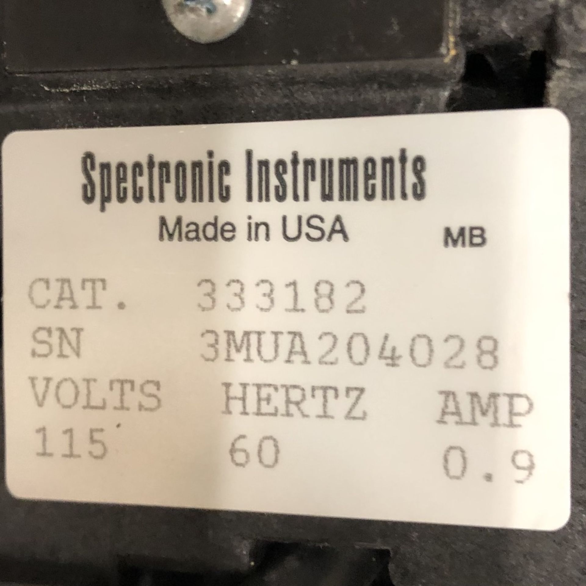 SPECTRONIC INSTRUMENTS 333182 SPECTRONIC 20+ SPECTROMETER - Image 7 of 7