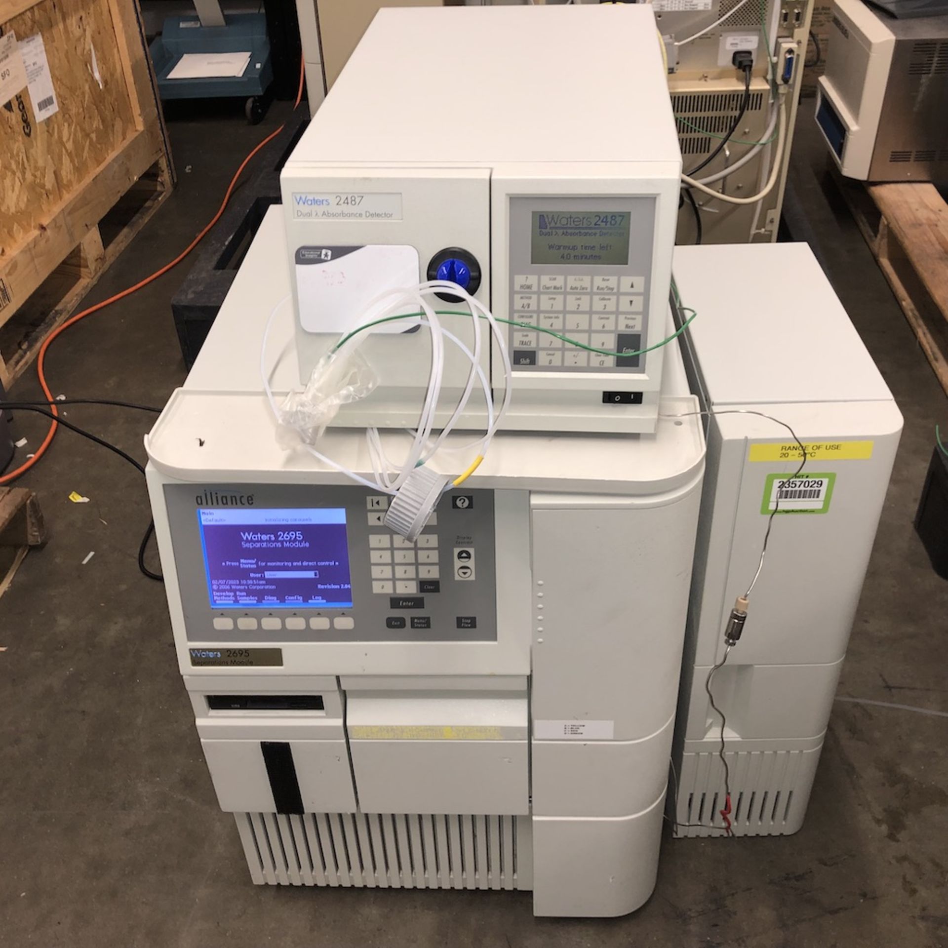 WATERS HPLC SYSTEM WATERS MODEL 2695 SERPARATIONS MODULE, MODEL 2487 DUAL ABSORBANCE DETECTOR, MODEL - Image 5 of 16