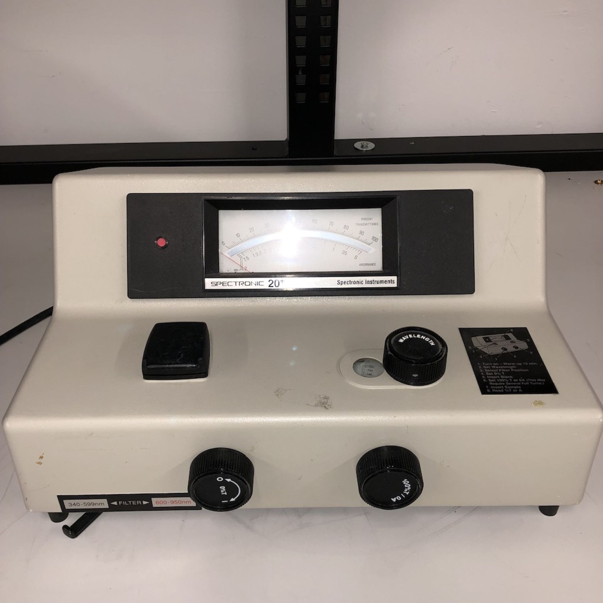 SPECTRONIC INSTRUMENTS 333182 SPECTRONIC 20+ SPECTROMETER - Image 3 of 7