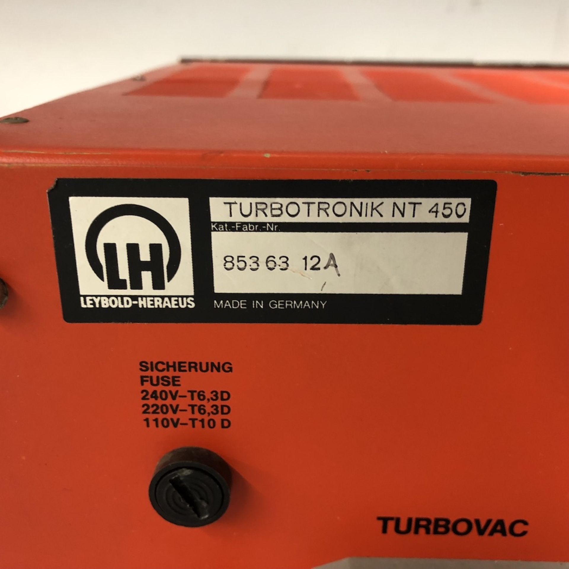 LEYBOLD TURBOTRONIK NT 450 TURBO PUMP CONTROLLER 8536312A - Image 7 of 7
