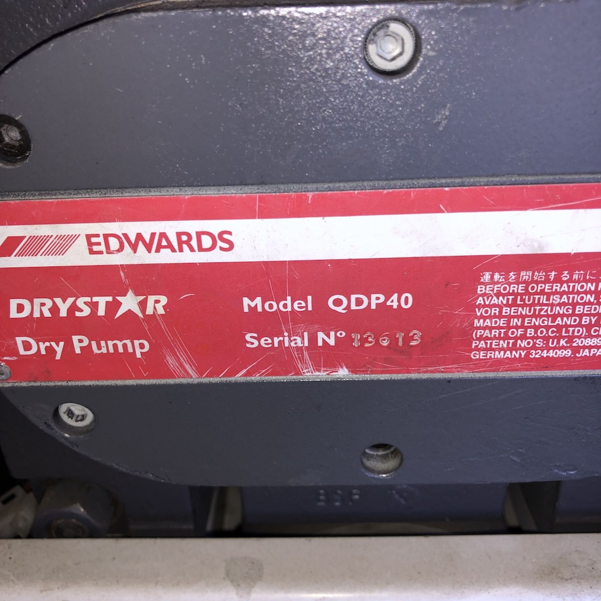 EDWARDS A38225000 SERIES 2 MOTOR CONTROL MODULE w/ EDWARDS QDP40 DRYSTAR DRY PUMP ATTACHED TO - Image 15 of 16