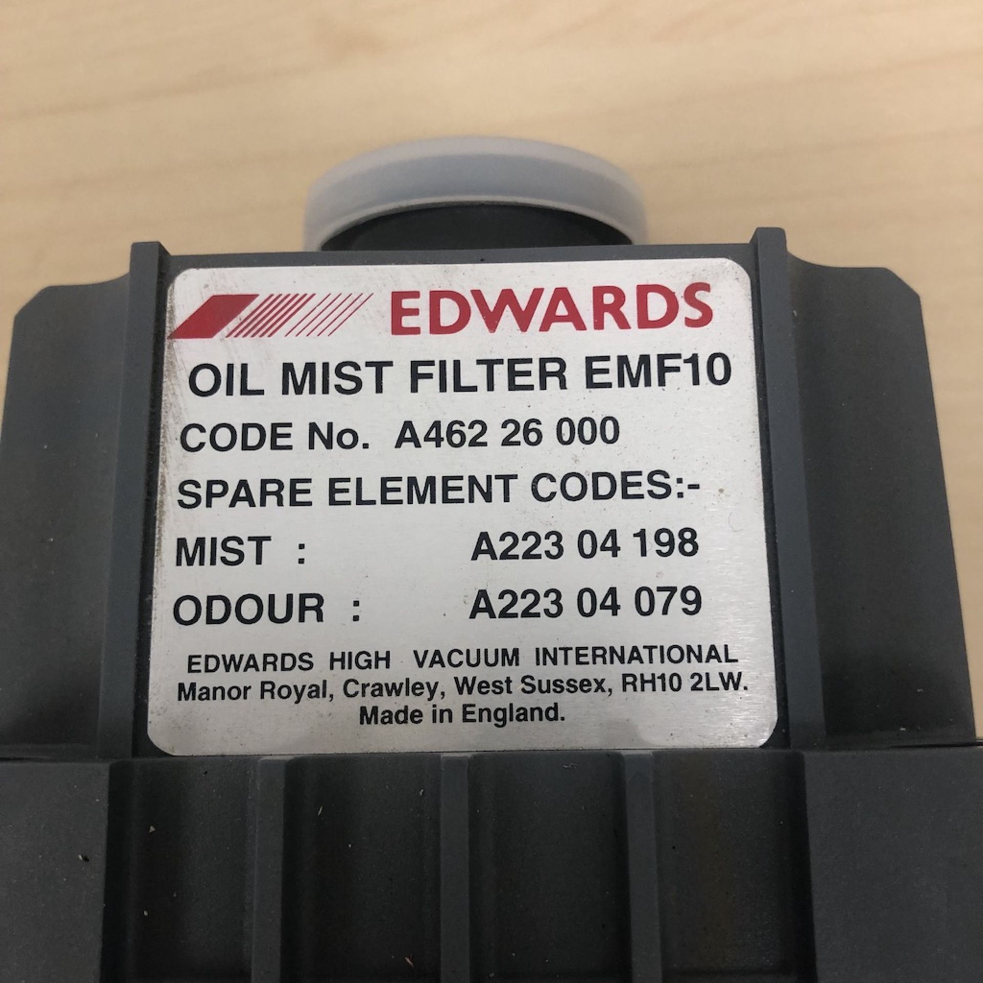 EDWARDS A462 26 000 OIL MIST FILTER EMF10 - Image 2 of 7