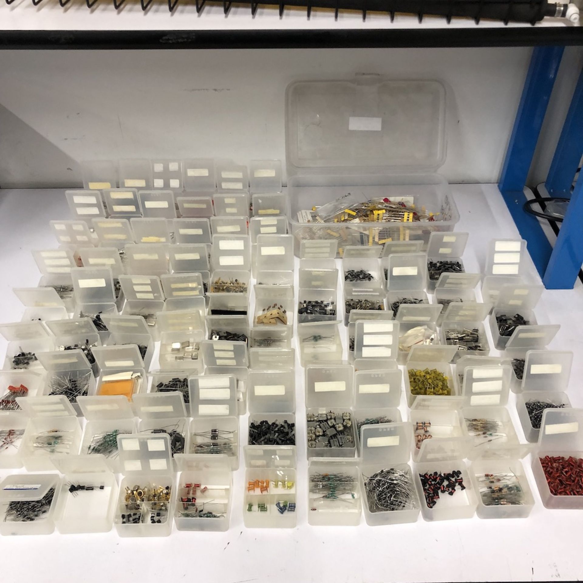 QTY OF 84 CONTAINERS: RESISTORS, TRANSISTORS, COILS, ECT. - Image 2 of 18