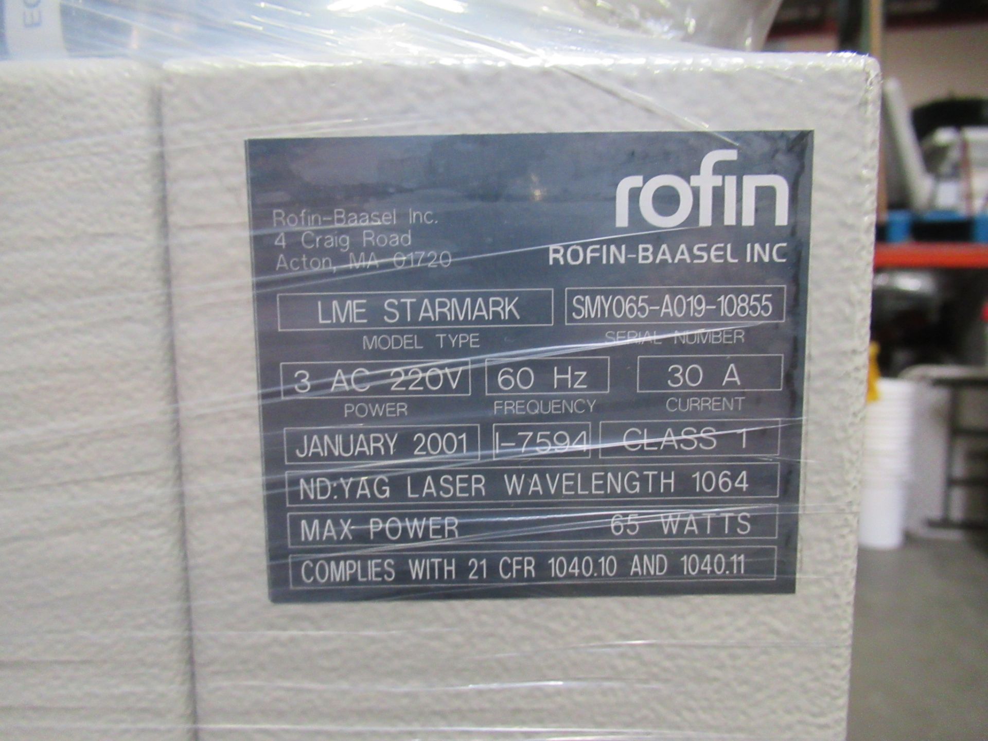 Rofin LME StarMark Laser Marking System ND:YAG Laser 1064nm 65W - Gilroy - Image 9 of 9