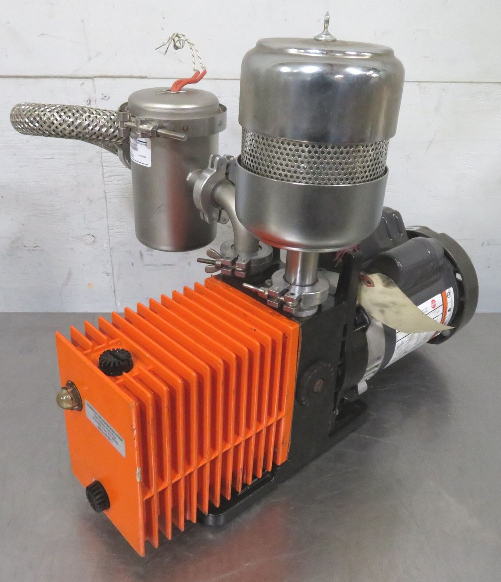 Alcatel 2008AUM Vacuum Pump w/ Exhaust Filter + Heated Foreline Trap - Gilroy