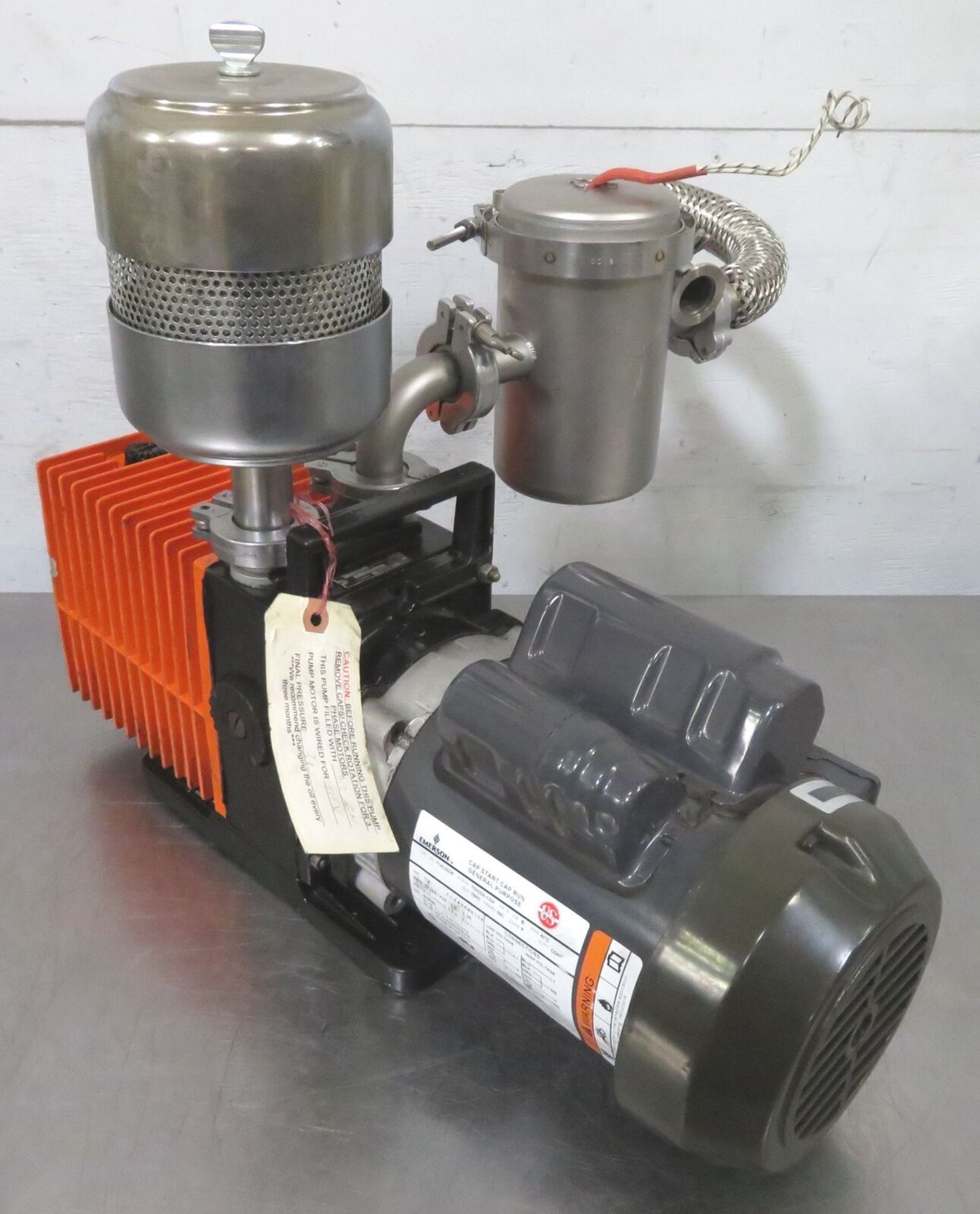 Alcatel 2008AUM Vacuum Pump w/ Exhaust Filter + Heated Foreline Trap - Gilroy - Image 4 of 7