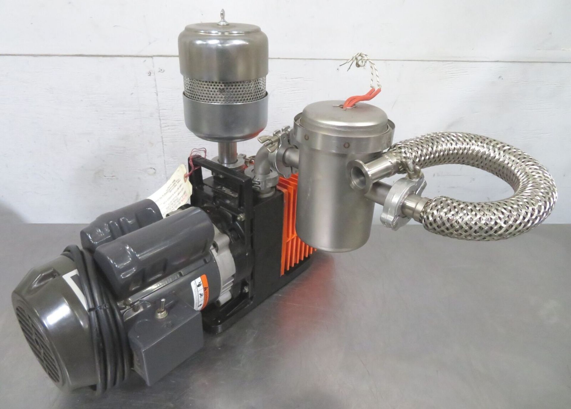 Alcatel 2008AUM Vacuum Pump w/ Exhaust Filter + Heated Foreline Trap - Gilroy - Image 3 of 7