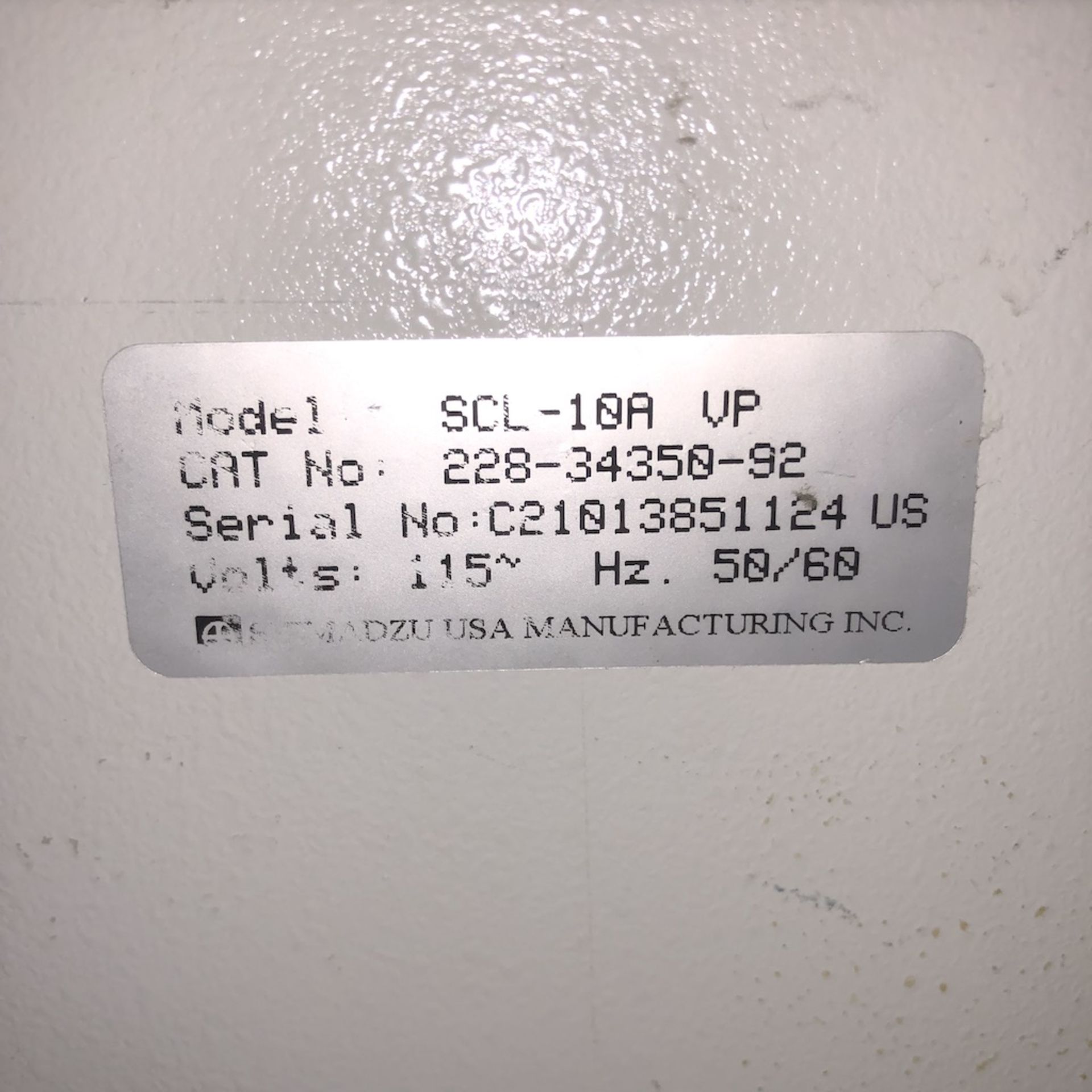 SHIMADZU SCL-10AVP SYSTEM CONTROLLER Ê 1218 ALDERWOOD AVE. SUNNYVALE, CA. 94089 - Image 6 of 6
