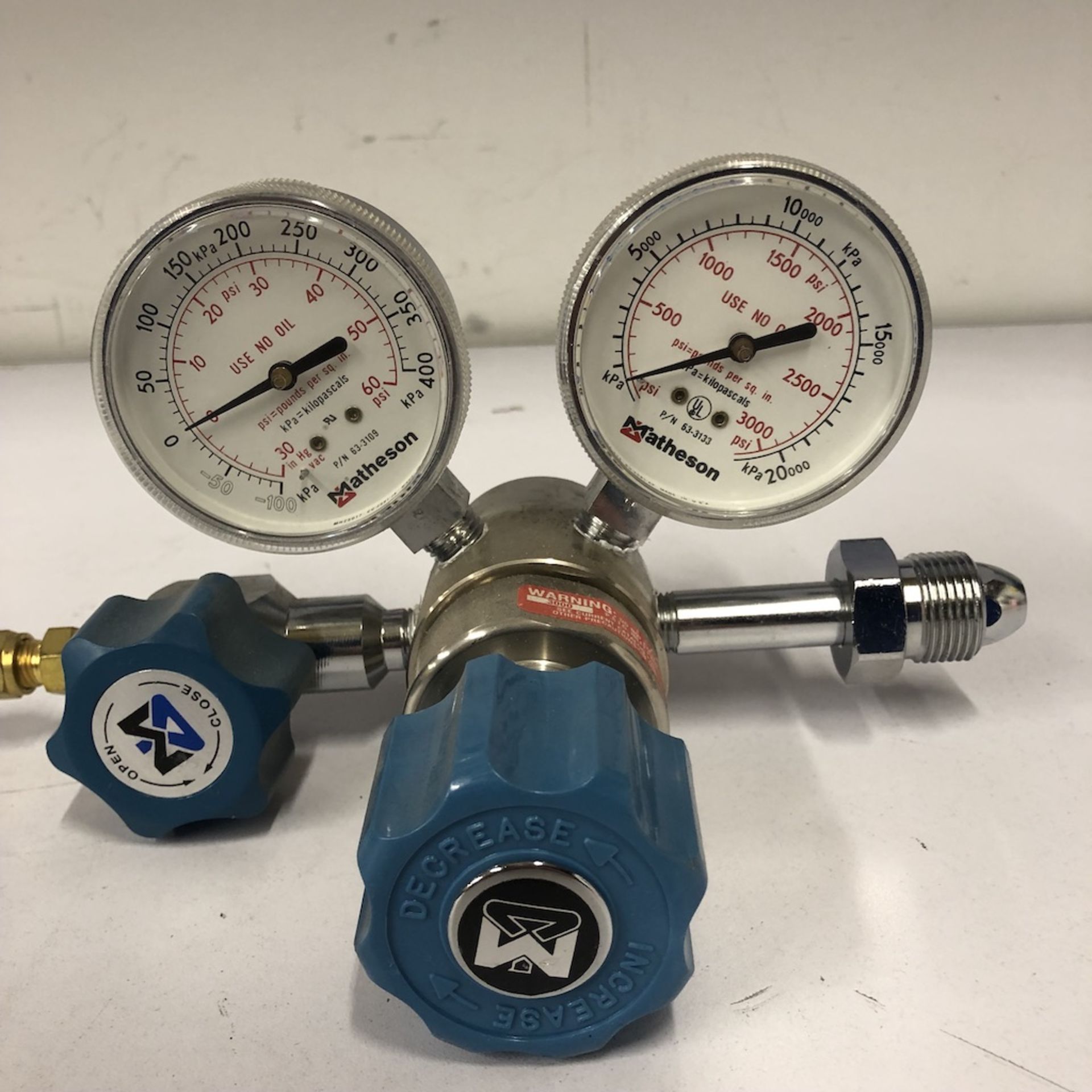 MATHESON 3121-580 MAX INLET PRESSURE REGULATOR Ê 1218 ALDERWOOD AVE. SUNNYVALE, CA. 94089 - Image 9 of 10